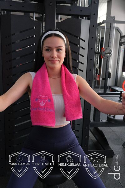 velvettowels Prosop brodat din bumbac pentru atlet - Antibacterian și absorbant transpirația Box Tenis Fitness Plates