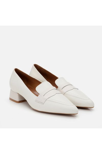 Hotiç Genuine Leather Beige Women's Loafer