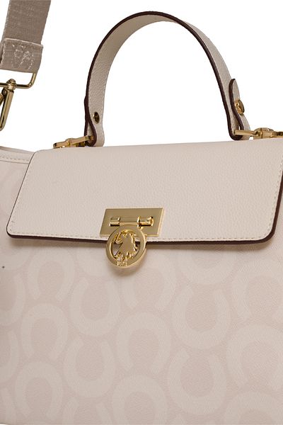 U.S. Polo Assn. Women's Messenger Bag Ecru - Us25156