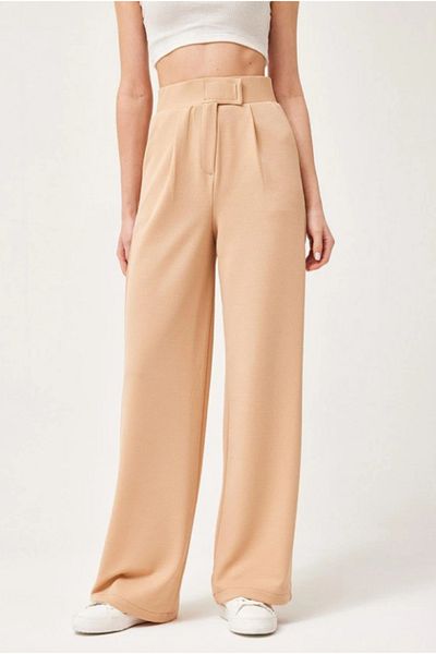 VivaJoy Women's Lycra High Waist Velcro Palazzo Pants