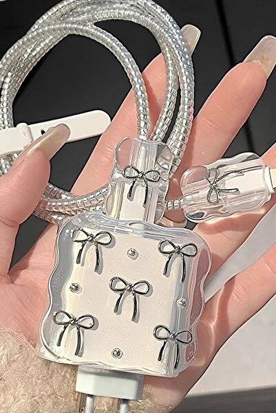 WANNACASE Iphone 18W/20W Uyumlu Şarj Kılıfı, Şarj Kablosu Örme Aparatı, Kablo...