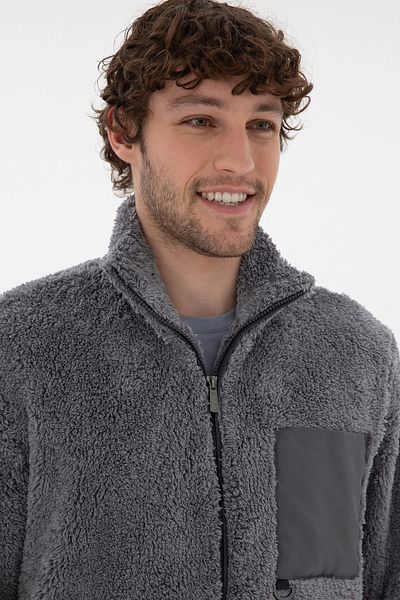 U.S. Polo Assn. Men's Light Gray Knitted Cardigan 50295805 -Vr001