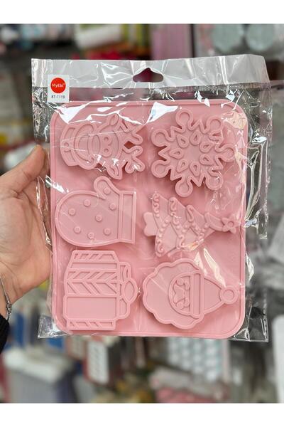 Adana Pasta Malzemeleri BT-1119 YILBAŞI TEMALI SİLİKON KALIP 22X18 CM