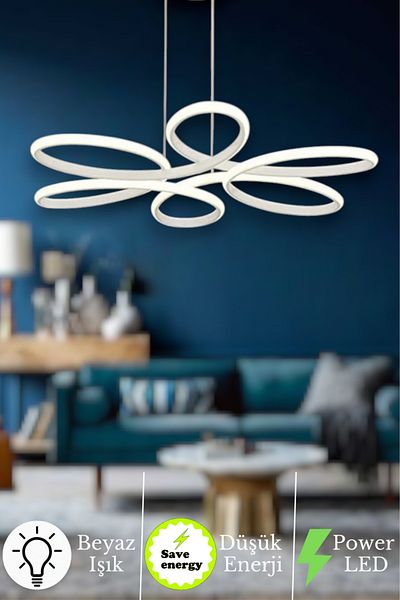neeko Nipul Modern Plafonier Ceiling Zero White Light Living Room Kitchen Bedroom Led Chandelier White Case