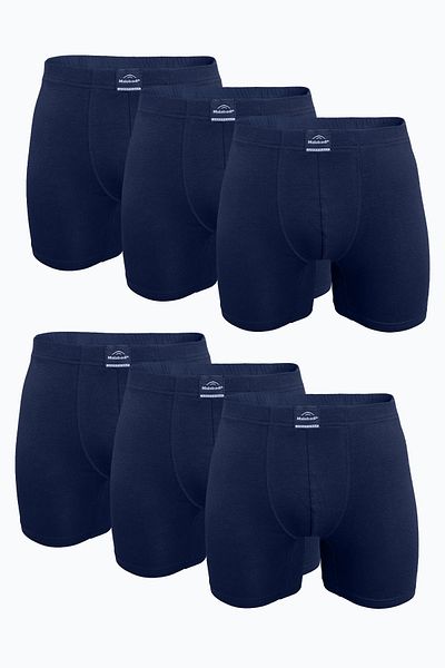 Malabadi Ανδρικό Navy Blue 6-Pece Premium Collection Modal Long Boxer 6M250