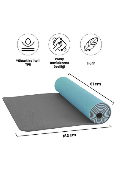 ASG Yumuşak ve Kaymaz Yüzeyli Yoga & Pilates Matı - 8mm Kalınlık, Hafif ve Ta...