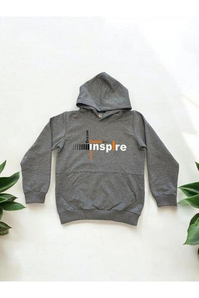 Zekids Boy's Inspire Written Cotton Tracksuit Set