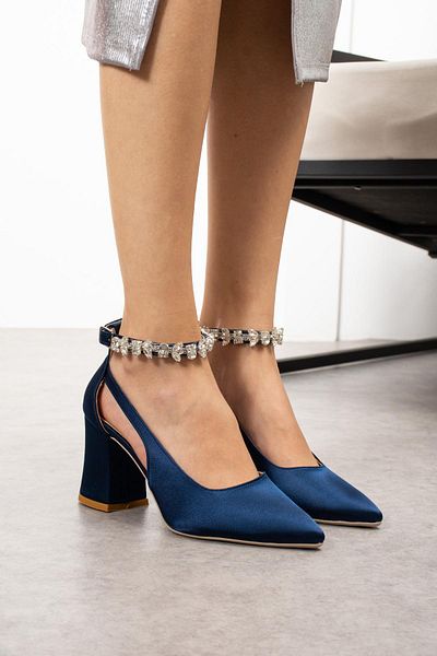 ZENNESHOES Yolanda Women's Belted Stone Evening Dress Heels