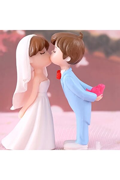 Dekor Karikatür Düğün Çifti Figürleri, Romantik Gelin Dekoratif Süsler, Pasta...