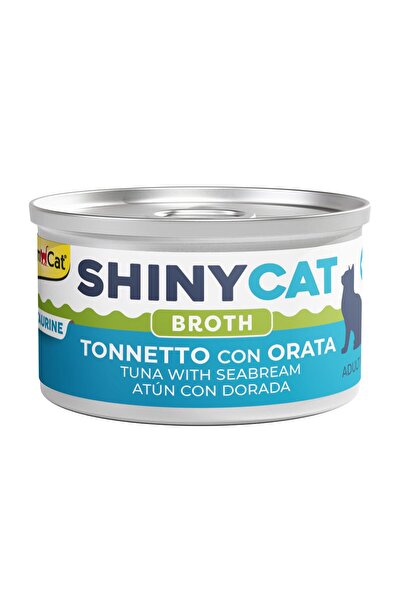 Gimcat Shinycat Broth (Sos içinde) Çipuralı Ton Balıklı Kedi Konservesi 70gr