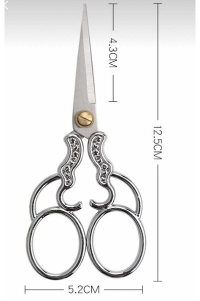 OZN AKSESUAR Silver Colored Promise Engagement - Sewing Embroidery Scissors