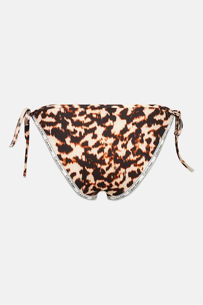 Calvin Klein Women Brand Logo Bikini Bottom,beige