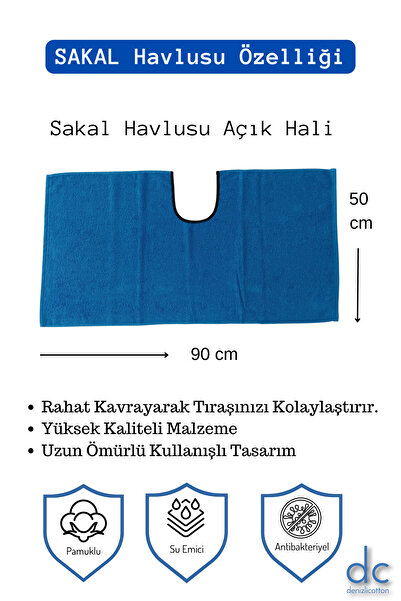 velvettowels Антибактеріальний 100% бавовняний рушник для бороди - водопоглинаючий, спеціальний дизайн, 2 штуки 50x90 см