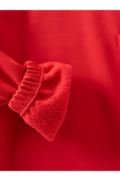 Cotton Trips Cepli İçi Tüylü Dış Giyim Sweatshirt (2-8 Yaş) - Kırmızı