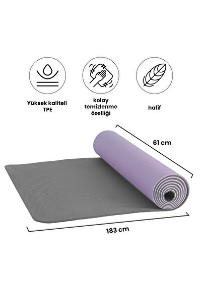 ASG Yumuşak ve Kaymaz Yüzeyli Yoga & Pilates Matı - 8mm Kalınlık, Hafif ve Ta...