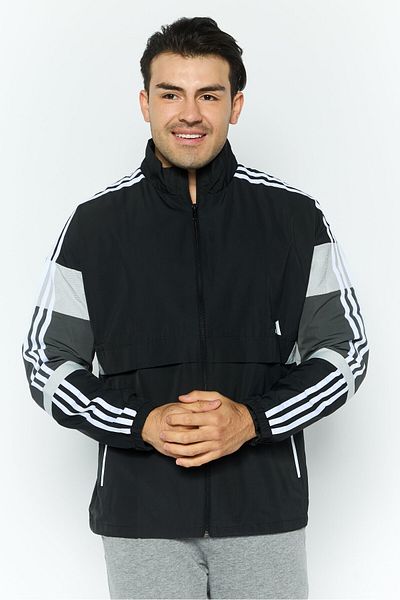 adidas Men Sportswear Fit Long Sleeve Training Jacket, Black Combo