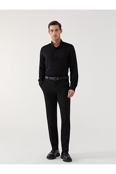 LC Waikiki SOUTHBLUE Slim Fit μακρυμάνικο ανδρικό πουκάμισο Dobby