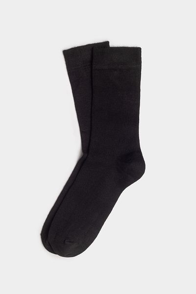 Bolero Plain Black Long Men's Socks