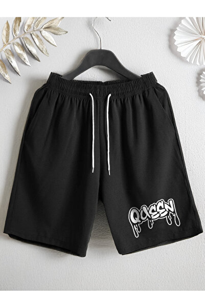 De Carte شورت برمودا نسائي موسمي أساسي مطبوع من Queen