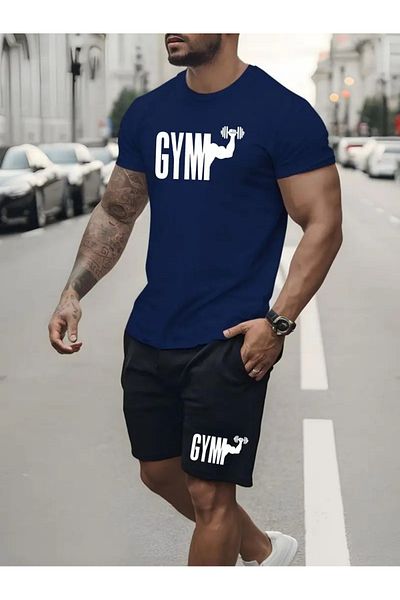 DAXİS Sportwear Company Ανδρικό σετ αθλητικής φόρμας με στάμπα
