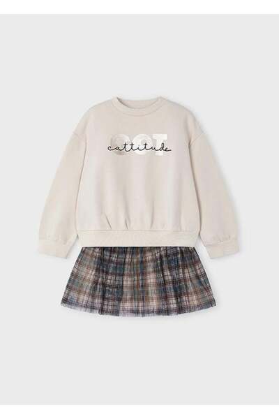 MAYORAL Girl's Skirt Sweatshirt Set