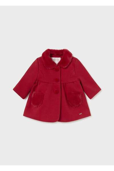 MAYORAL Yenidoğan Kız Düğme Detaylı Cepli Mont