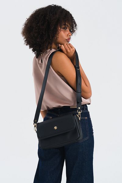 U.S. Polo Assn. Geantă neagră de umăr pentru femei Us25126