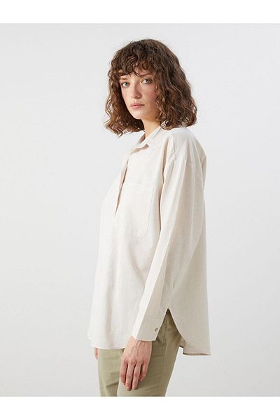 LC Waikiki Cămașă oversize pentru femei LCW Vision Linen Blend