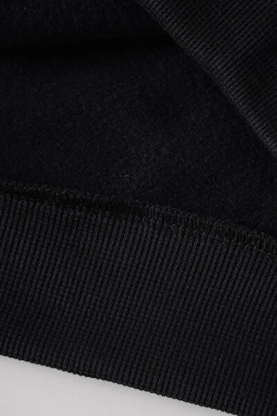 Wish BF Melanin Bayrağı Kartallı Baskılı Bisiklet Yaka Sweatshirt