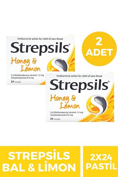 STREPSİLS Strepsils 24 Pastil - Honey and Lemon Flavored, 2 Pieces