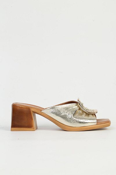 Pierre Cardin Papuci de damă din piele naturală aurie deschisă PC-54629