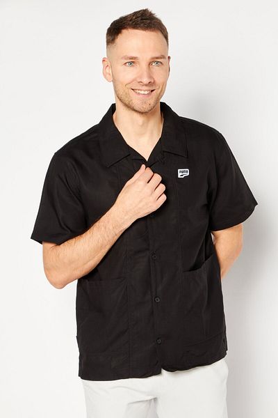 Puma Men Sportswear Fit Down Town Outdoor Shirt, Black
