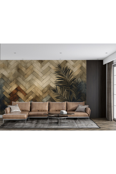 MORDENTE HOME ÇİÇEK VE AHŞAP DESENLİ DUVAR KAĞIDI (İSTENİLEN ÖLÇÜDE ÜRETİLMEK...