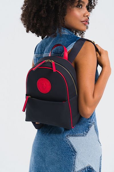 U.S. Polo Assn. Rucsac de damă bleumarin-roșu Us25276