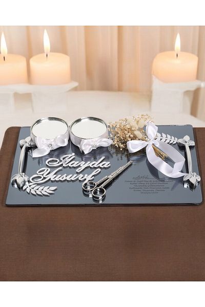CyzHome Harmony Silver Promise Ring Tray