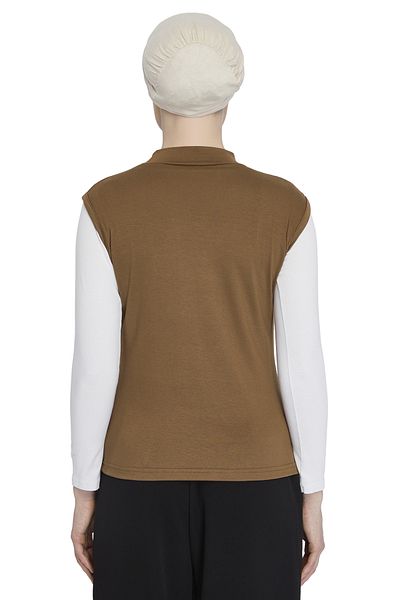 Altobeh Organic Sleeveless Turtleneck Lycra Women's Zero Sleeve Bodysuit