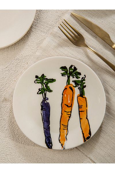 M'art Home All Vegetables 5 Piece Pizza Serving Set - Hand Painting