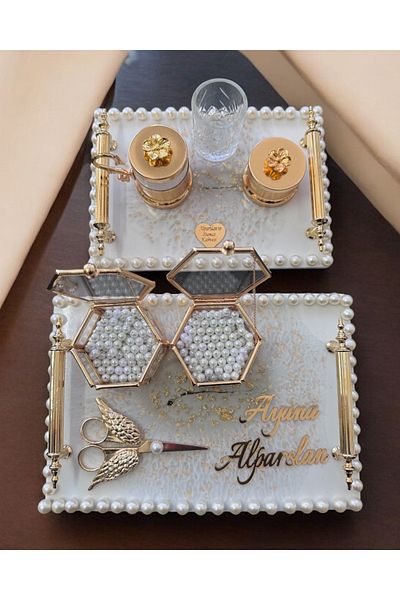 CyzHome Unison Gold Promise Engagement Tray
