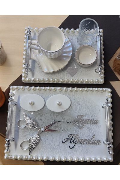 CyzHome Resonance Silver Promise Engagement Tray
