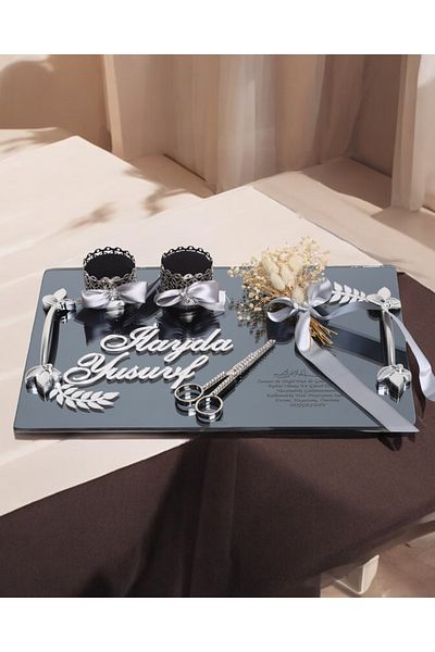 CyzHome Harmony Silver Promise Engagement Ring Tray