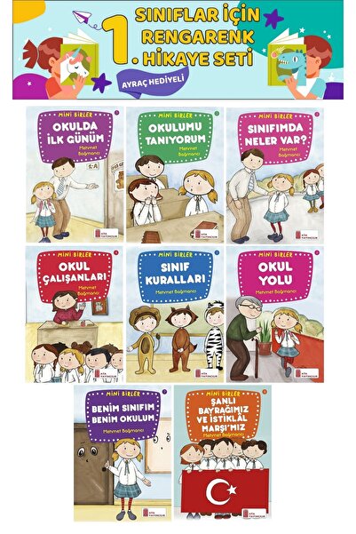 Ata Yayıncılık 1.Sınıf Okuma Alışkanlığı Kazandıran Eğlenceli 8 li Hikaye Seti  (16 sayfa)