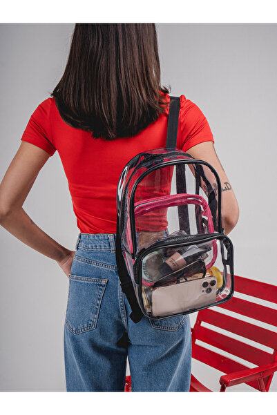 Woys Bags Pvc Kumaş Şeffaf Bölmeli Makyaj Çantası - Şeffaf Kadın Plaj Çantası...