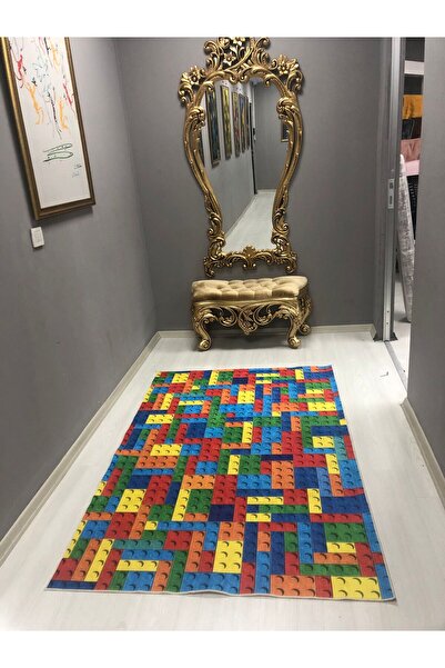 HTC HALI Dijital Baskı Yıkanabilir Kaymaz Deri Taban Leke Tutmaz Halı