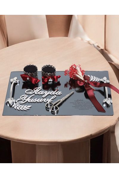 CyzHome Harmony Silver Promise Engagement Ring Tray