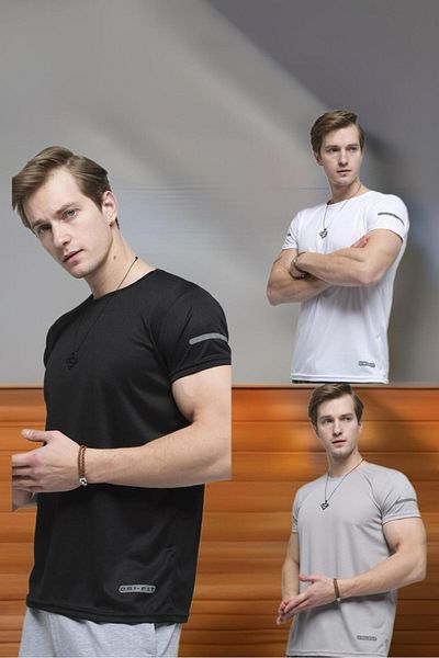 Oksit Ανδρικό μπλουζάκι Cappi 3 Pack Slim Fit Performance Training Athlete