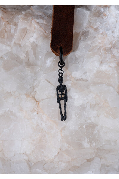 Piercing Market Steel & Silver Erkek Unisex Çelik Sallantılı İskelet Küpe Paslanma Kararma Yapmaz