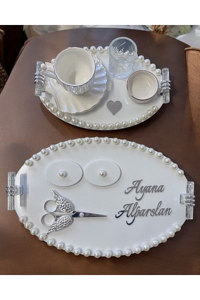 CyzHome Lustre Promise Engagement Tray with Pearls