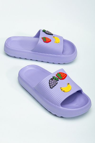 Slipcat Girls' Soelite Fruit Platform Slippers - Soft Summer Sea and Garden Out