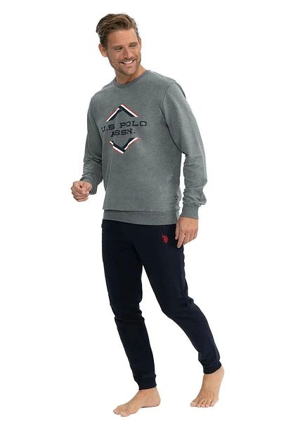 U.S. Polo Assn. Πόλο Ασν. Ανδρικό σετ πιτζάμες φούτερ με μακρυμάνικο στρογγυλό λαιμό S25818