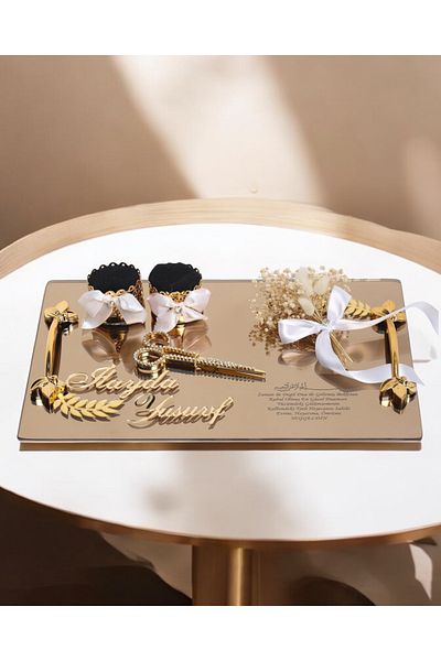 CyzHome Harmony Gold Promise Engagement Tray